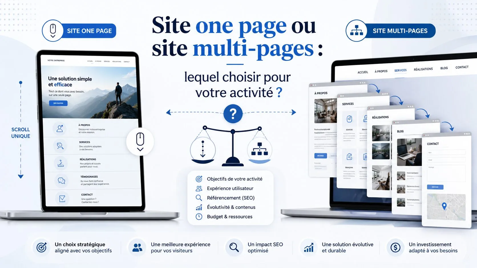 Site one page ou site multi-pages