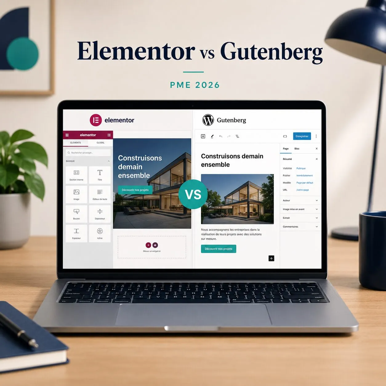 Elementor vs Gutenberg WordPress PME : guide 2026
