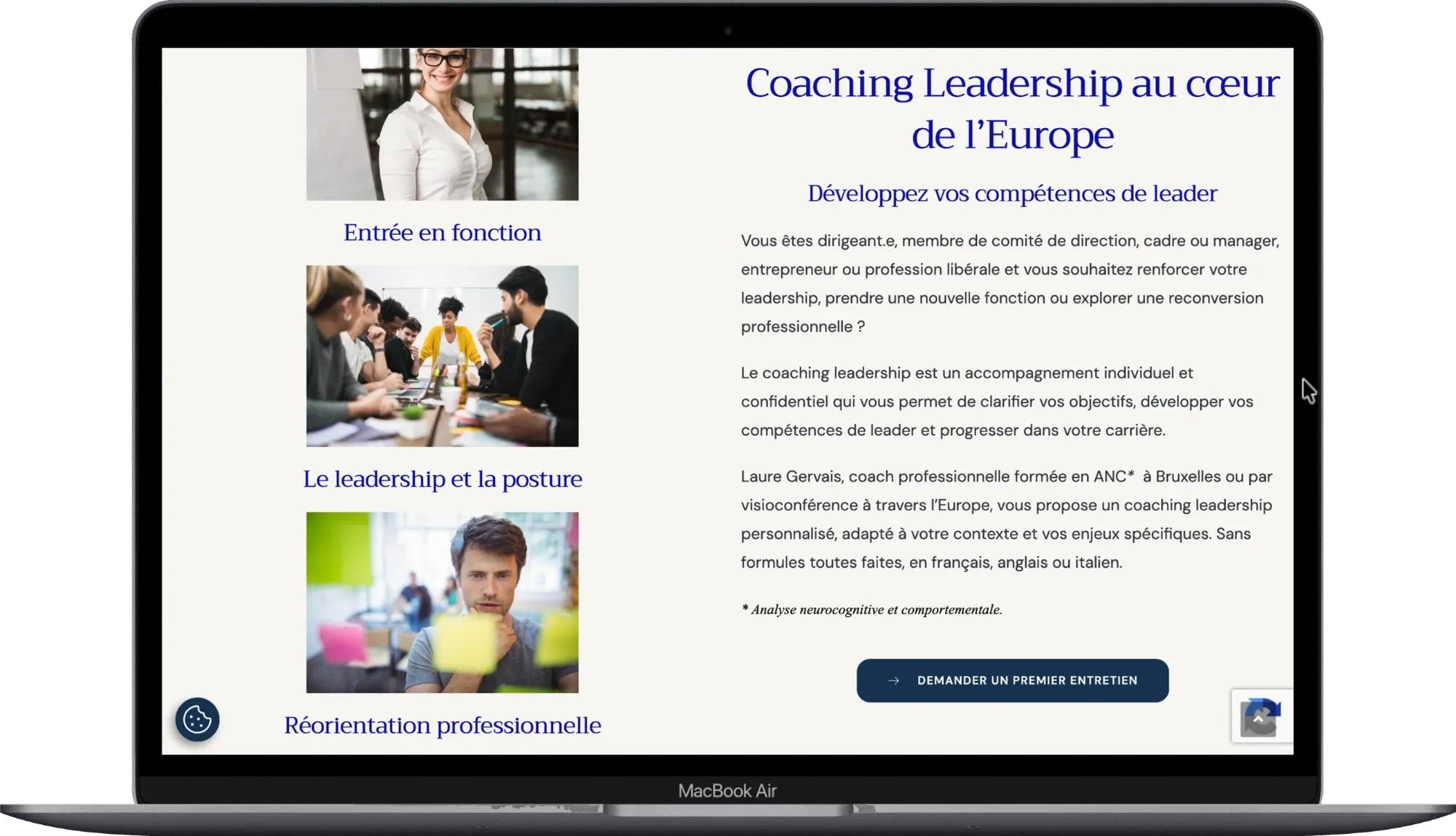 La page Coaching leadership du site Leading by Switching