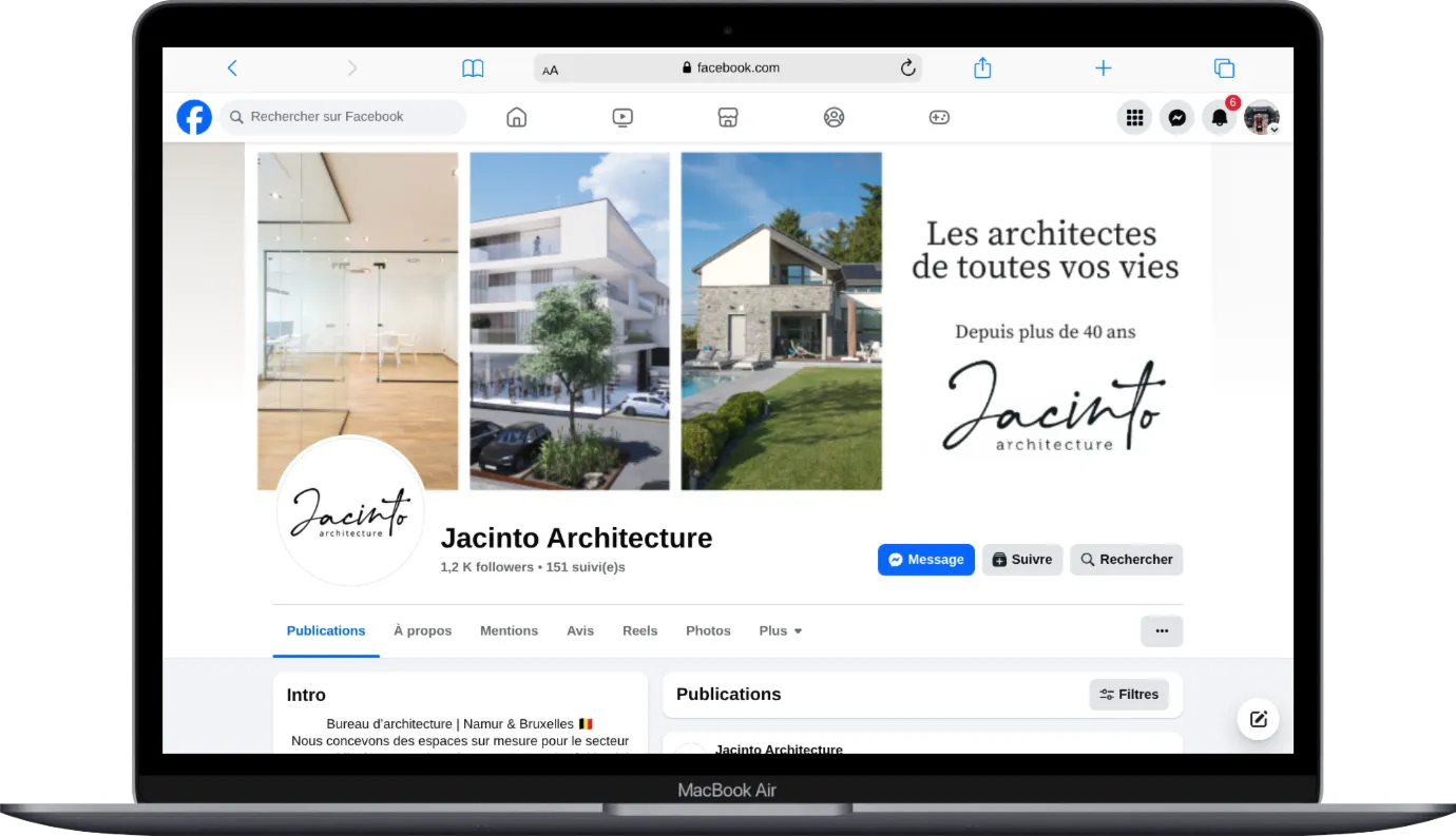 Publications de Jacinto Architecture sur les réseaux sociaux
