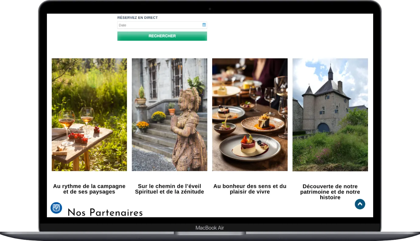 La présentation des séjours sur le site Wel To Wal